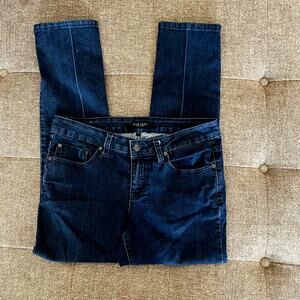 Women's Max Studio Jeans size 8 Dark wash denim side zipper hem mid rise